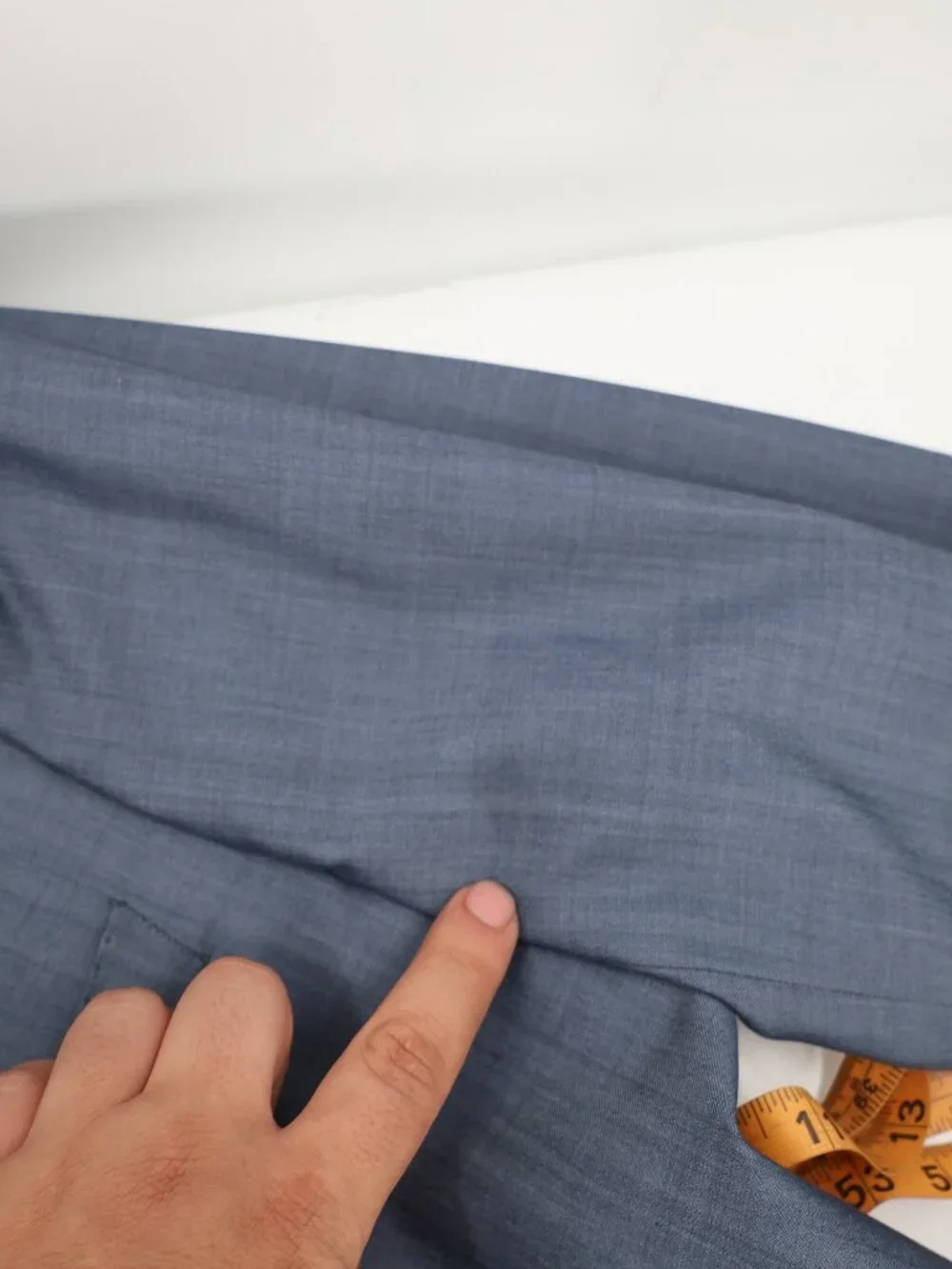 Saks Fifth Avenue Sport Coat Mens 44R Ermenegildo Zegna Wool Silk sharkskin blue